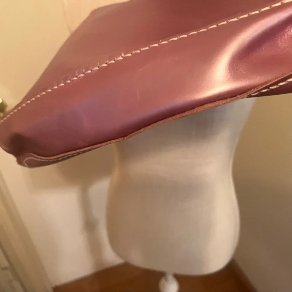 Unique Owl Design leather messenger Bag - Purple/pink